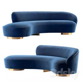 Freeform curved sofa